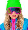 Ski-bril 80s neon roze
