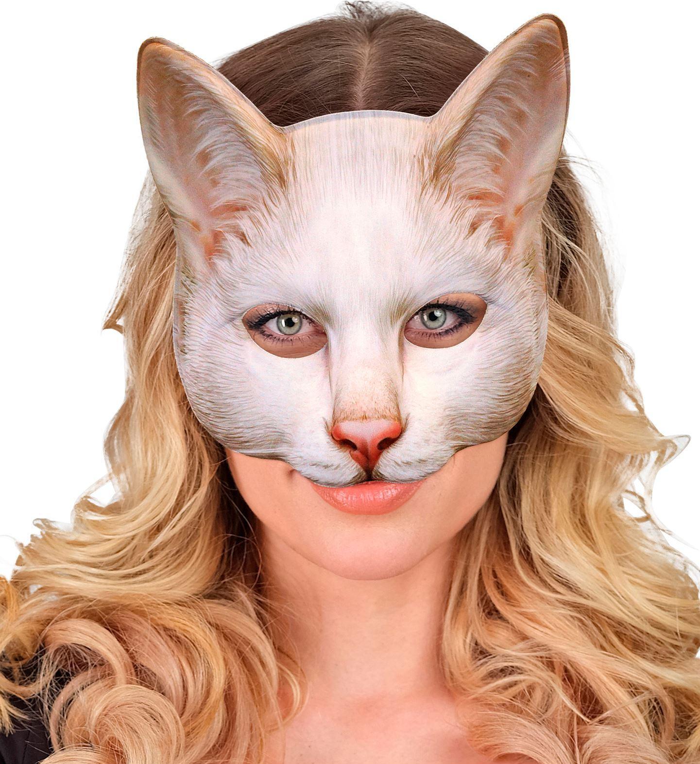 Transformeer je in een betoverende kat met het originele kinloze katten masker