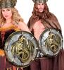 foto 5 Viking rond schild met afbeelding draak 48 cm met handvat