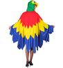 foto 3 Vrolijke papegaai poncho voor volwassenen perfect voor themafeesten en carnaval
