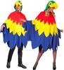 foto 4 Vrolijke papegaai poncho voor volwassenen perfect voor themafeesten en carnaval