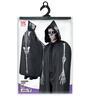foto 4 Zwarte unisex cape met skeletprint 150 cm perfect voor griezelparty's en halloween