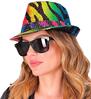 foto 2 Brul als een tijger en straal als een regenboog met de fedora hoed pailletten in tijgerprint