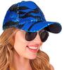 foto 2 Glitter en glamour cap blauw met zwarte pailletten golven