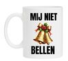 Grappige kerst koffiemok mij niet bellen!