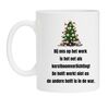 Grappige kerstmok voor in de kantine werkplek op kantoor