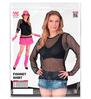 foto 2 Het zwarte visnet t-shirt met langemouw voor dames voor themafeesten en festivals 