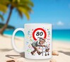 foto 2 Humoristische full-Colour mok voor 80-jarige man grappig cadeau met rollator twist