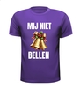 foto 3 Kerst T-shirt Mij niet bellen! Met kerstbellen print grappig