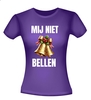 foto 4 Kerst T-shirt Mij niet bellen! Met kerstbellen print grappig