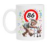 Koffiemok voor een 86 jarige. Het perfecte verjaardagsgeschenk voor de jarige job