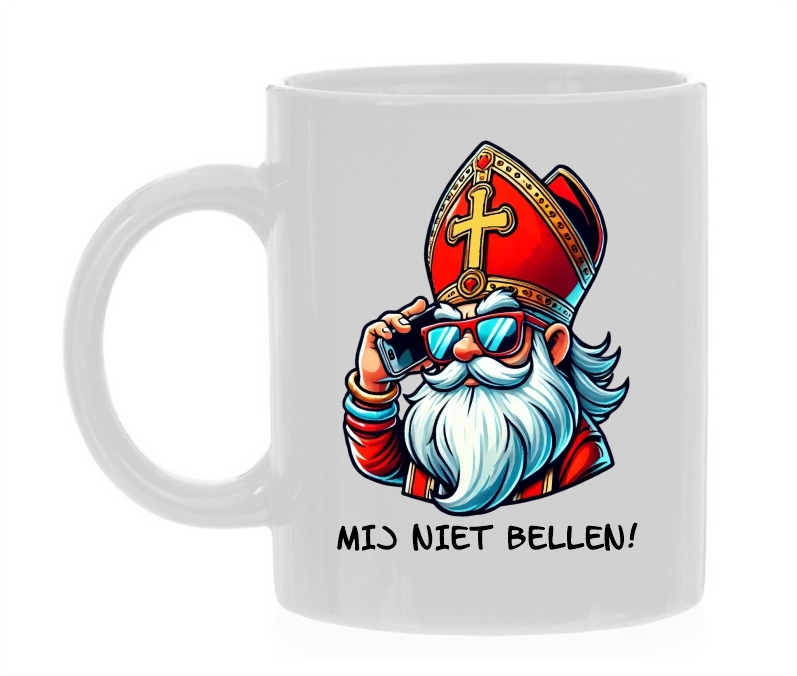 Leuke kado voor Sinterklaas! Koffiemok mij niet bellen!