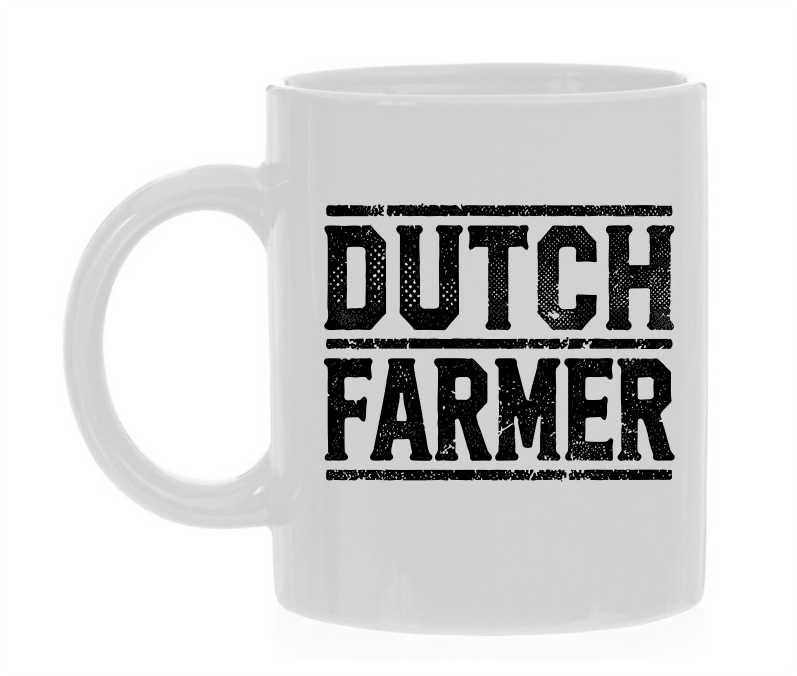 Mok voor een trotse boer. Vintage mok met de opdruk Dutch Farmer