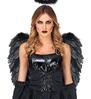 foto 2 Mystieke zwarte vleugels 50x50 cm opvouwbaar accessoire voor de perfecte dark angel look
