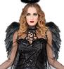 foto 3 Mystieke zwarte vleugels 50x50 cm opvouwbaar accessoire voor de perfecte dark angel look
