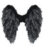 foto 4 Mystieke zwarte vleugels 50x50 cm opvouwbaar accessoire voor de perfecte dark angel look