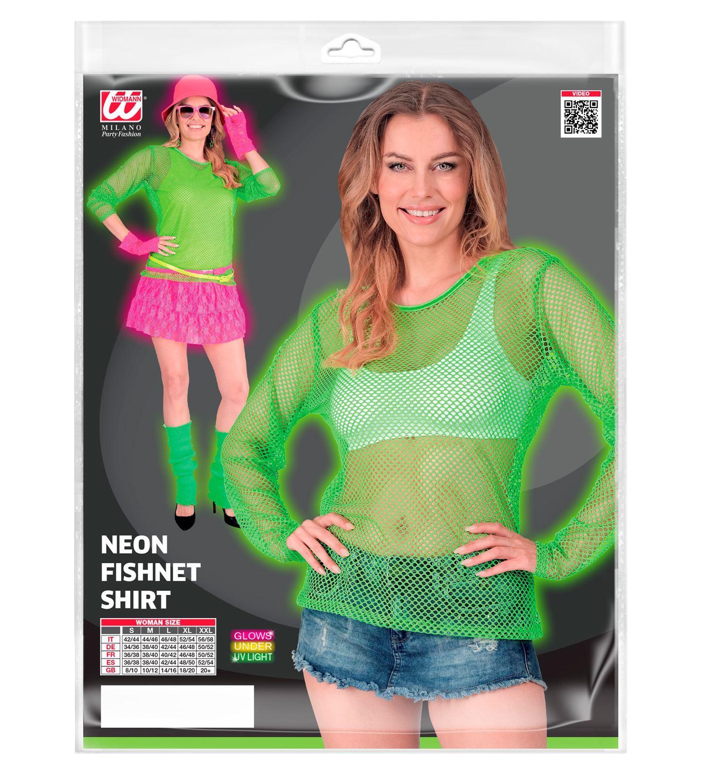 Net shirt neon groen