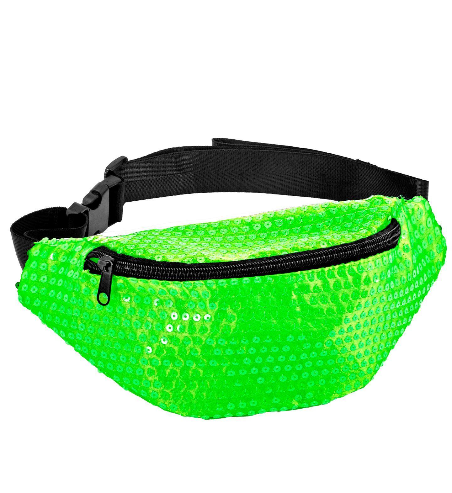 Pailletten heuptas neon groen