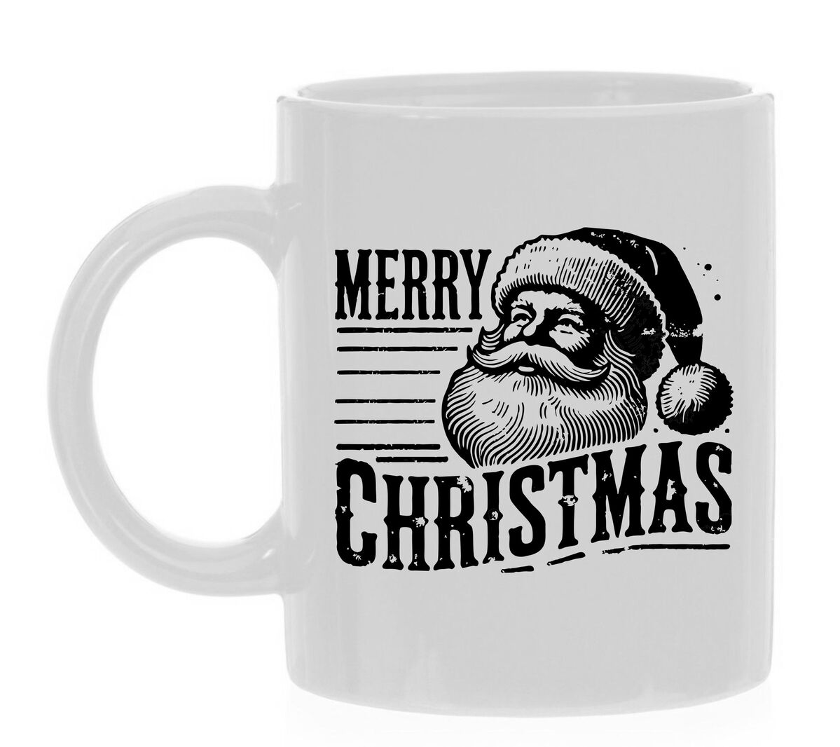 Prachtige vintage koffiemok Merry Christmas