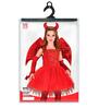 foto 2 Rode duivel jurk voor meisjes verkleedkleding met vleugels en hoorns voor halloween