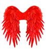foto 3 Rode veren vleugels opvouwbaar 50 x 50 cm perfect voor festivals carnaval en themafeesten