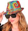 Schitter in stijl tie-dye pailletten fedora hoed  de must-have voor thema feesten en foute party’s