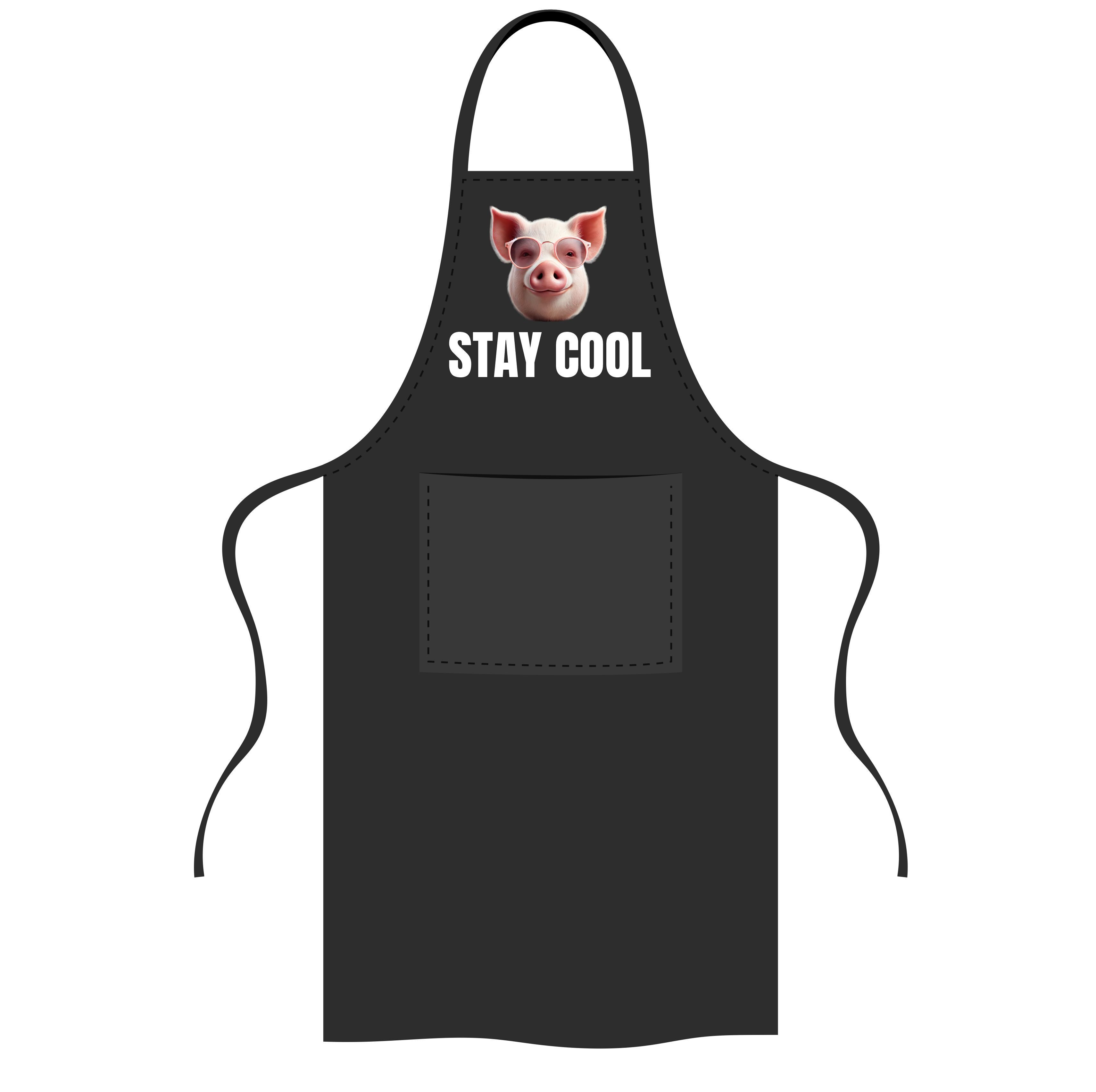 schort varken stay cool leuk BBQ schort Grappig