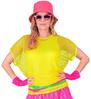 foto 2 Shine bright dance all night het neon gele visnet shirt met korte mouw dames