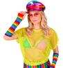 foto 3 Shine bright dance all night het neon gele visnet shirt met korte mouw dames