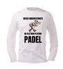 foto 4 Shirtje Never underestimate an Old Man playing padel met bejaarde shirtje lange mouw