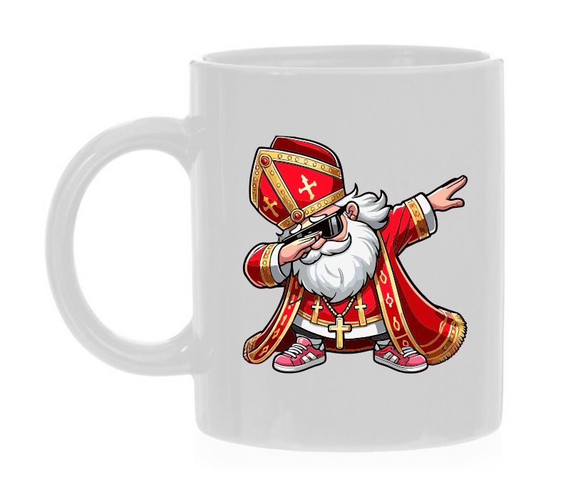 Sinterklaas in een dab beweging mok