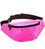 Steel de show met deze sprankelende roze neon pailletten heuptas