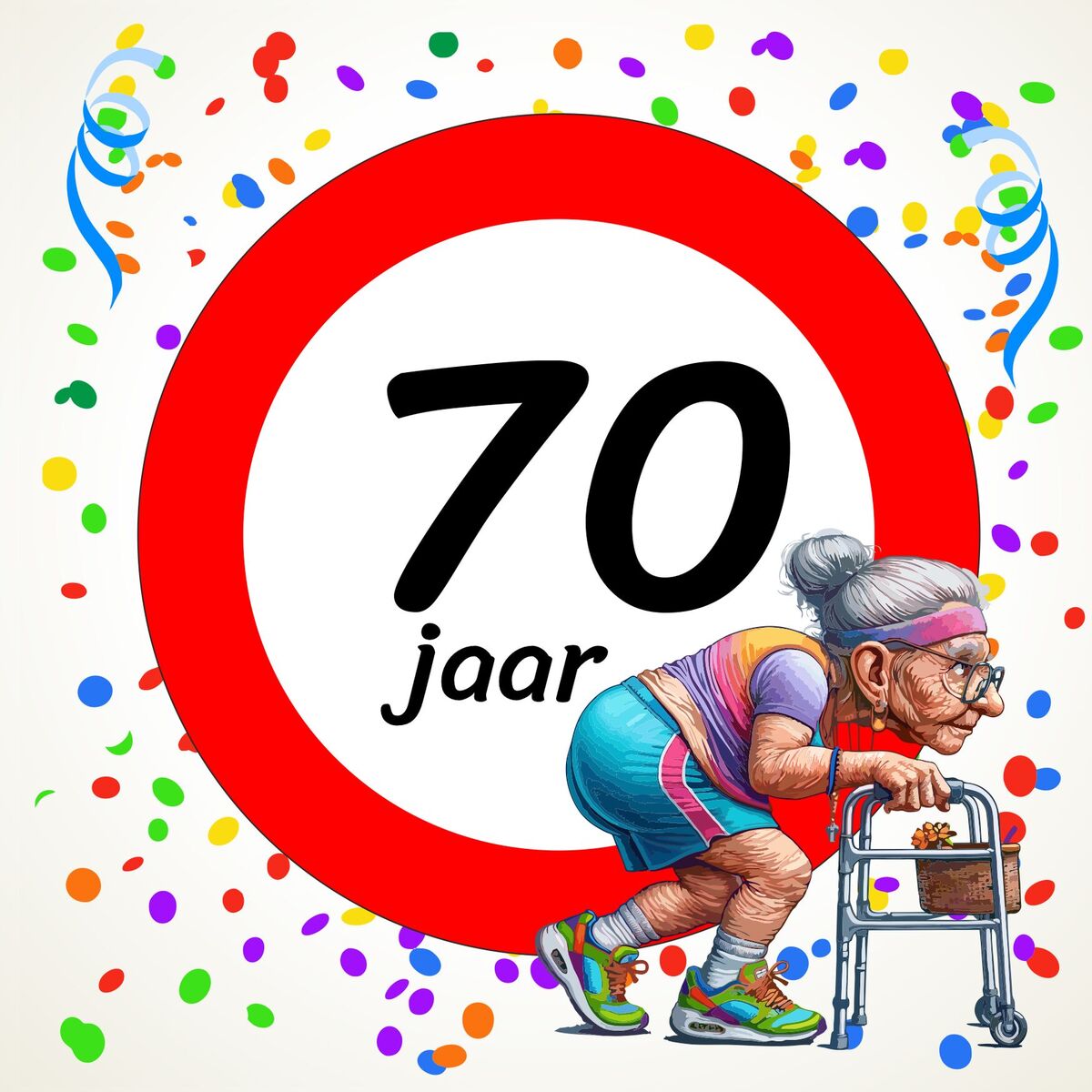Tegeltje voor een vrouw die 70 wordt! Een leuk kado!
