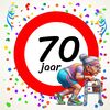 Tegeltje voor een vrouw die 70 wordt! Een leuk kado!