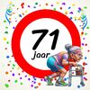 Tegeltje voor een vrouw die 71 wordt! Een leuk kado!