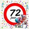 Tegeltje voor een vrouw die 72 wordt! Een leuk kado!