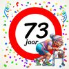 Tegeltje voor een vrouw die 73 wordt! Een leuk kado!