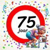 Tegeltje voor een vrouw die 75 wordt! Een leuk kado!