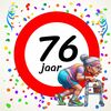 Tegeltje voor een vrouw die 76 wordt! Een leuk kado!
