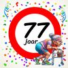 Tegeltje voor een vrouw die 77 wordt! Een leuk kado!