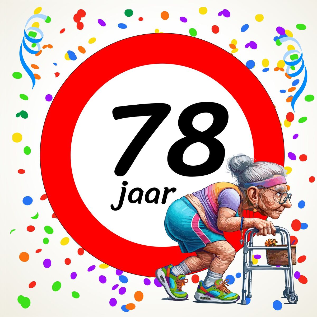 Tegeltje voor een vrouw die 78 wordt! Een leuk kado!