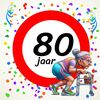 Tegeltje voor een vrouw die 80 wordt! Een leuk kado!