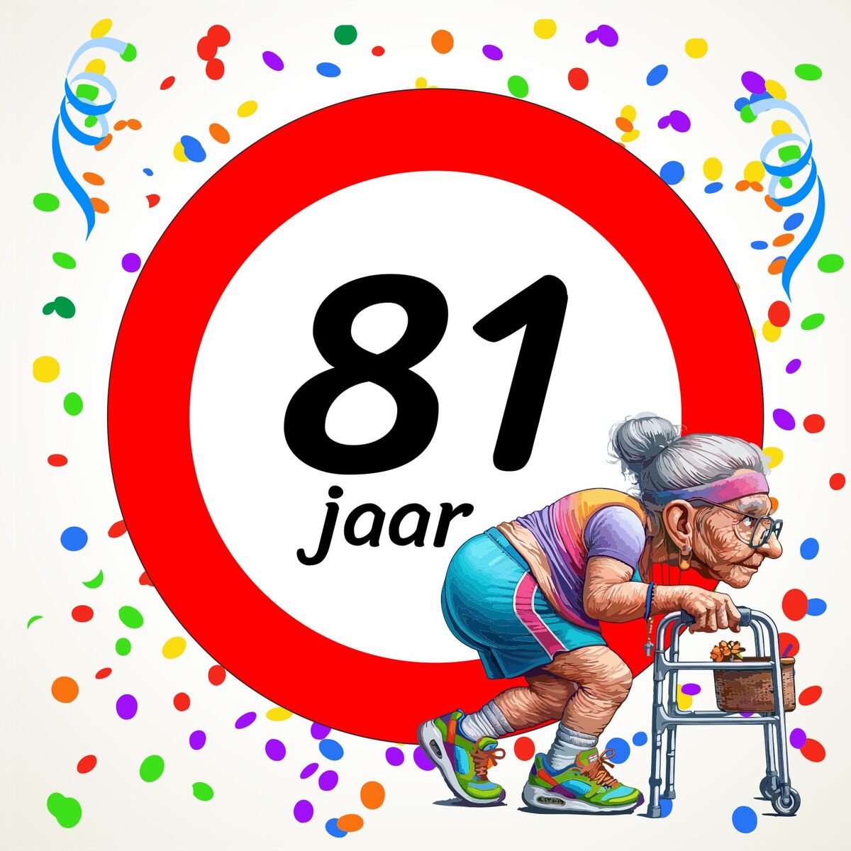 Tegeltje voor een vrouw die 81 wordt! Een leuk kado!