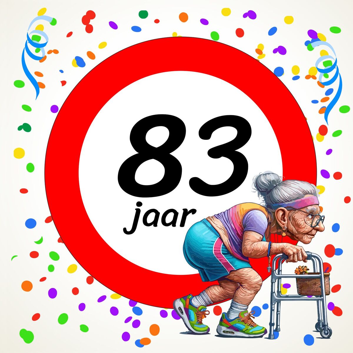 Tegeltje voor een vrouw die 83 wordt! Een leuk kado!