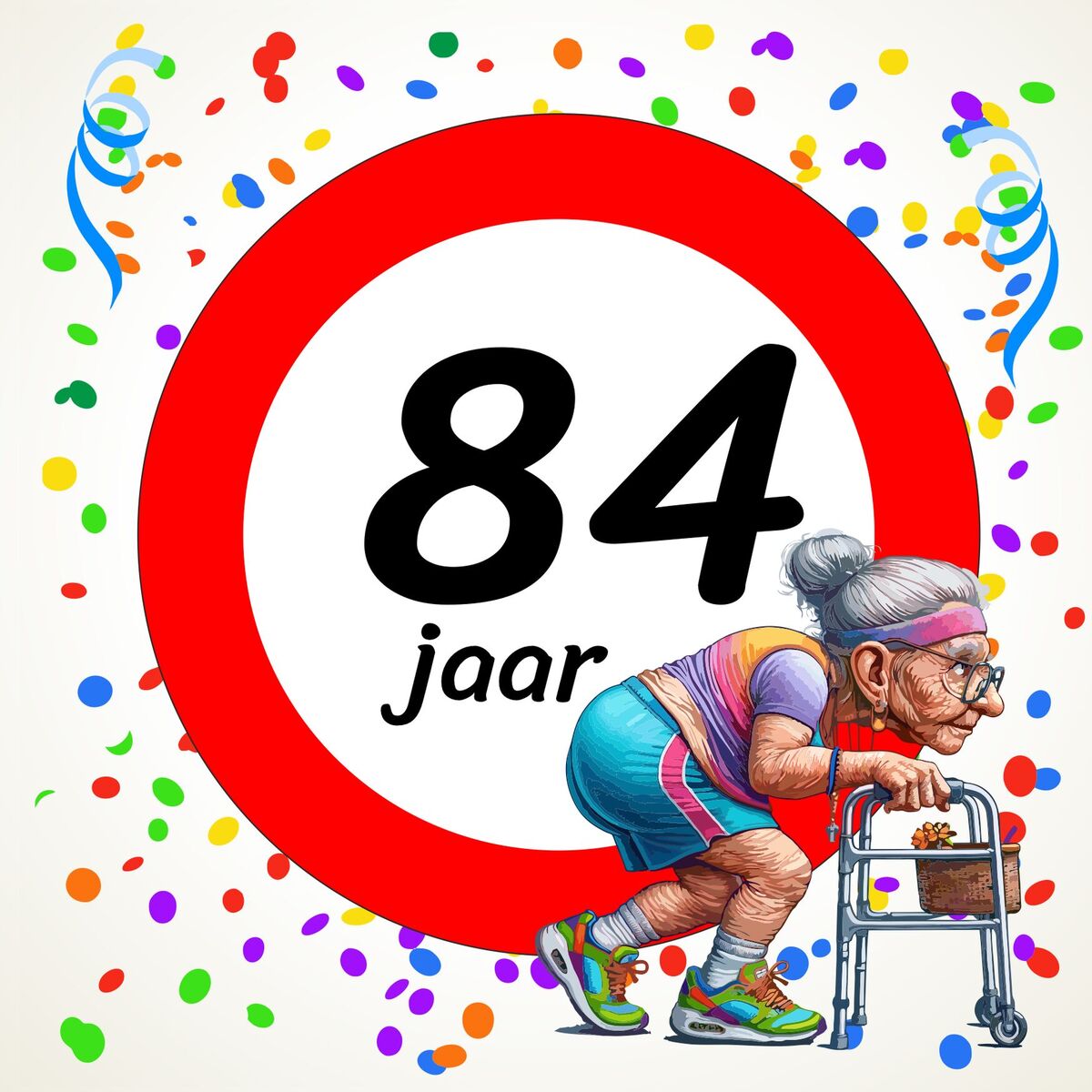 Tegeltje voor een vrouw die 84 wordt! Een leuk kado!