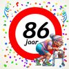 Tegeltje voor een vrouw die 86 wordt! Een leuk kado!