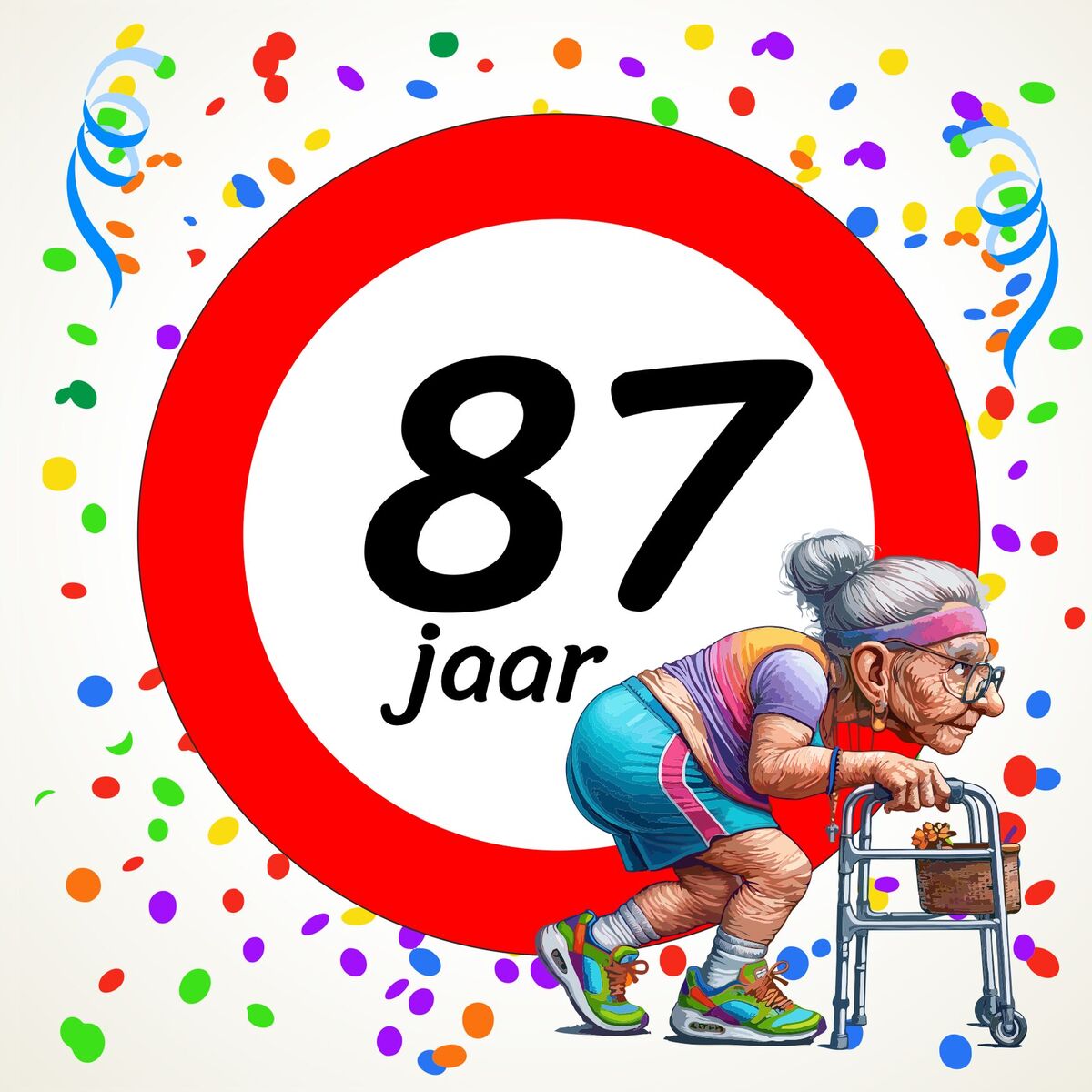 Tegeltje voor een vrouw die 87 wordt! Een leuk kado!