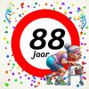 Tegeltje voor een vrouw die 88 wordt! Een leuk kado!