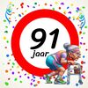 Tegeltje voor een vrouw die 91 wordt! Een leuk kado!