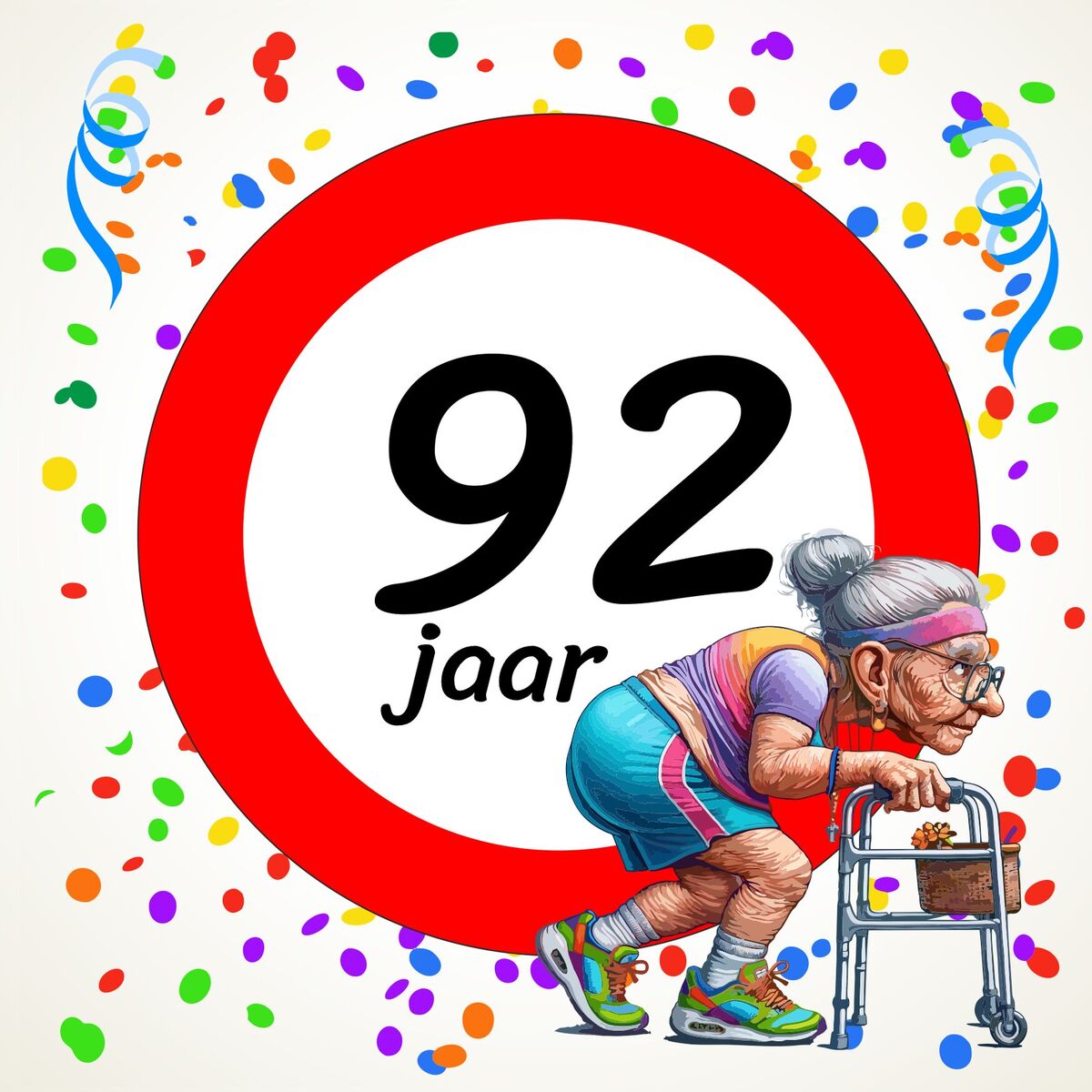 Tegeltje voor een vrouw die 92 wordt! Een leuk kado!